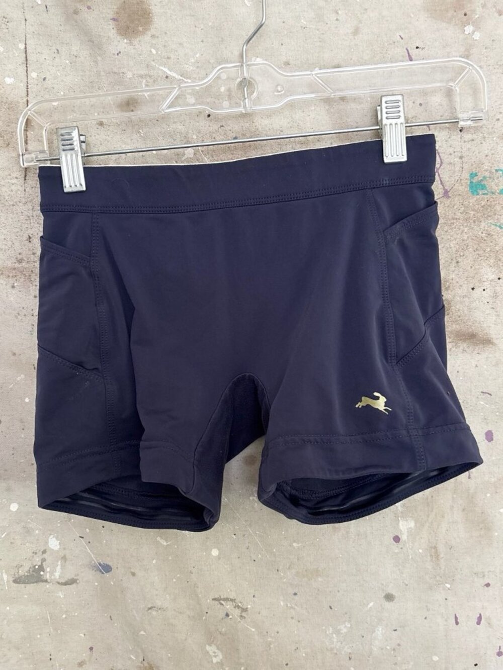 Tracksmith Turnover Short Tights in Navy Blue